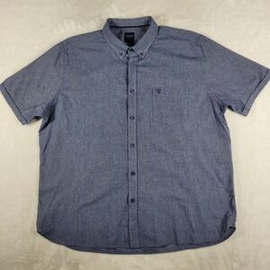 James Pringle Short Sleeve Button Down Shirt‎ Men's 2XL Blue Casual Comfort